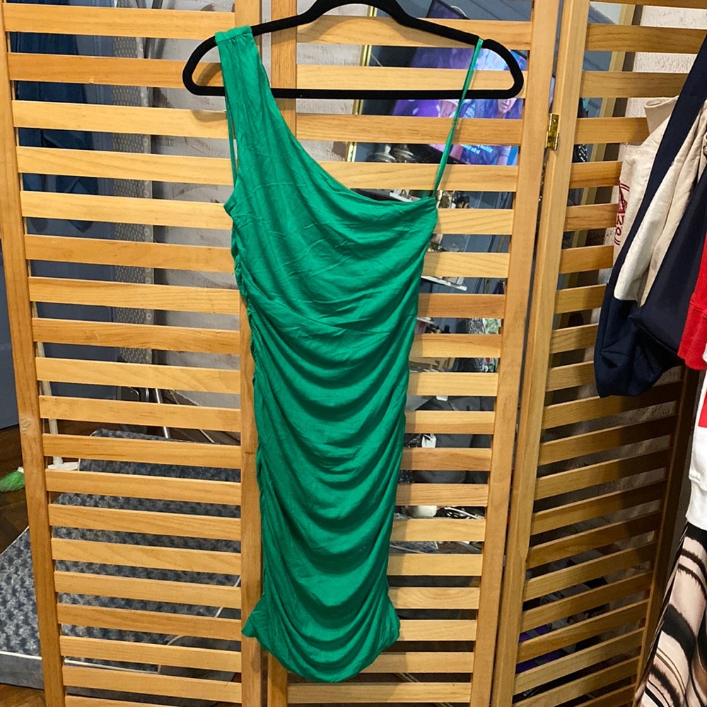 Inc Ruched One Shoulder Dress